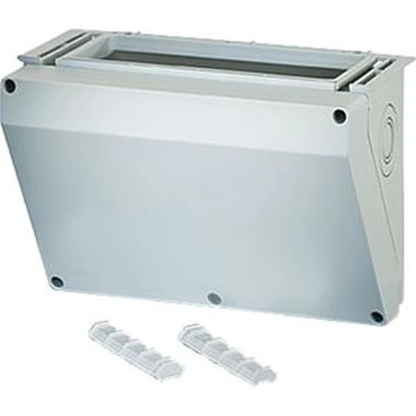 Hensel - Connection box for the installation of devices that must be operated externally, such as plug devices, pushbuttons and switches. For mounting on enclosure walls 270 mm. - Hensel