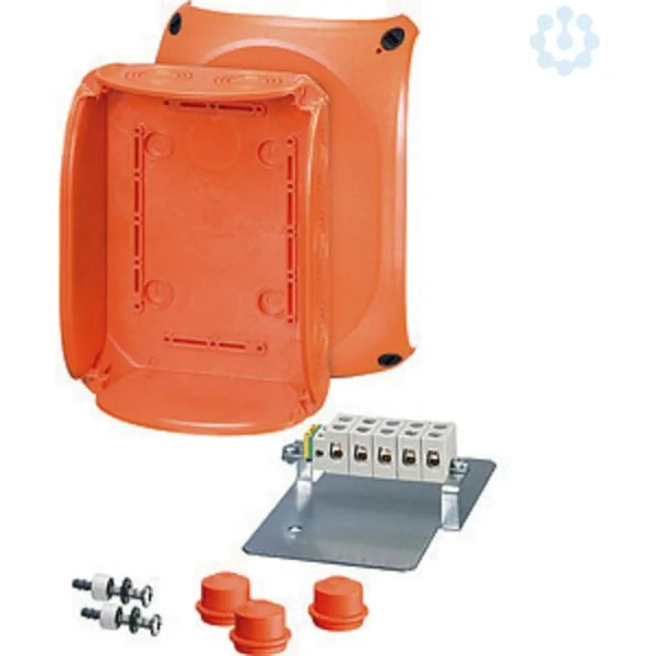 Hensel - Fireproof junction box FK 1606 210x155x92mm E90 IP65/66 orange with terminal - Hensel