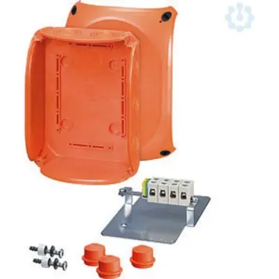 Fireproof Junction Box Fk 1616 210x155x92mm E97 Ip65/66 Orange With Terminal - Hensel