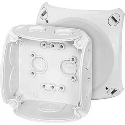 Junction Box Dk 0200 Gz 93x93x62mm Ip66 Grey Halogen Free Without Terminals - Hensel