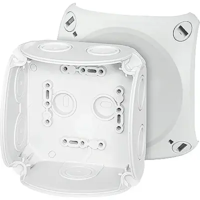 Junction Box Dk 0400 Gz 104x104x70mm Ip66 Grey Halogen Free Without Terminals - Hensel