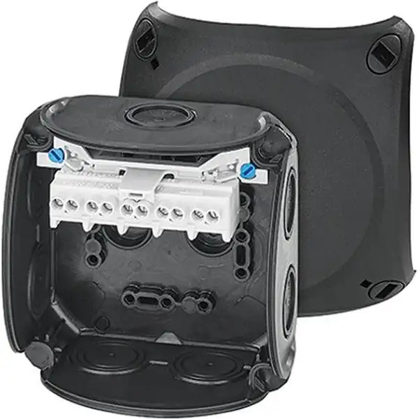 Hensel - Junction box DK 0404 B with 5 pole terminals 4 mm2, black IP66 - Hensel