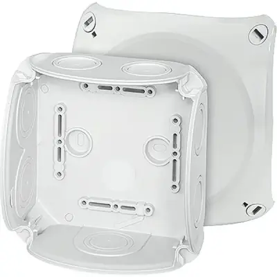 Junction Box Dk 0600 Gz 130x130x77mm Ip66 Halogen Free Without Terminals - Hensel