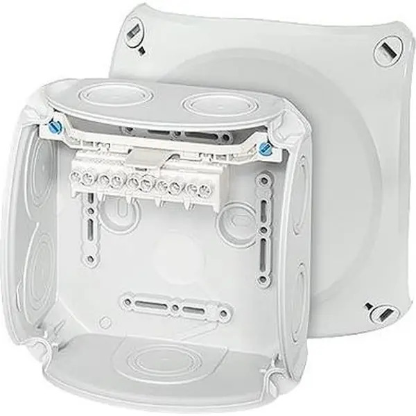 Hensel - Junction box DK 0604 GZ 130x130x77mm IP66 grey with 5x4mm² terminal - Hensel