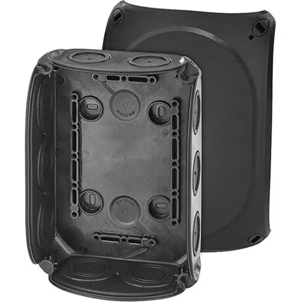 Hensel - Junction box DK 1000 B 180x130x77mm without terminals, black IP66 - Hensel