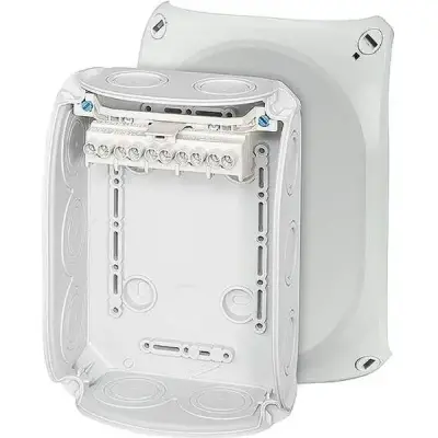 Junction Box Dk 1006 Gz 180x130x77mm Ip66 Grey With 5x6mm² Terminal - Hensel