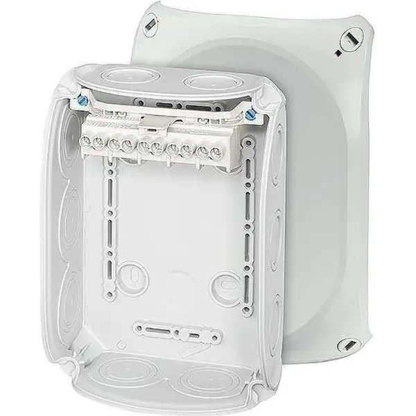 Hensel - Junction box DK 1006 GZ 180x130x77mm IP66 grey with 5x6mm² terminal - Hensel