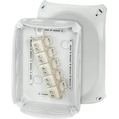 Junction Box Dk 1010 Gz 180x130x77mm Ip66 Grey With 5x10mm² Terminal - Hensel