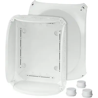 Junction Box Dk 2500 Gz 255x205x112mm Without Terminals, Grey Ip66 - Hensel
