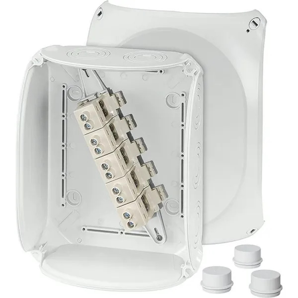 Hensel - Junction box DK 2525 GZ with 5 pole terminals 25 mm2, grey IP66 - Hensel