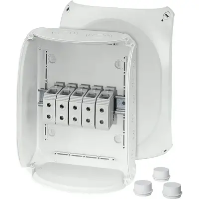 Junction Box Dk 3535 G With 5 Pole Terminals 35 Mm2, Grey Ip66 - Hensel