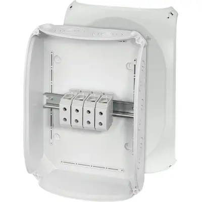 Junction Box Dk 5054 G With 4 Pole Terminals 50 Mm2, Grey Ip66 - Hensel