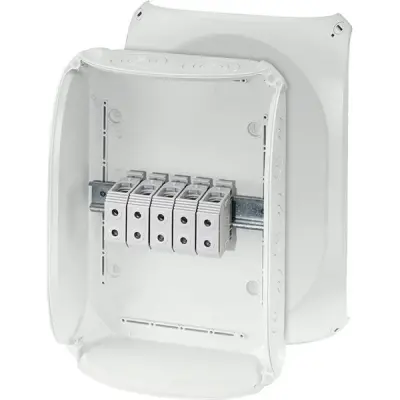Junction Box Dk 5055 G With 5 Pole Terminals 50 Mm2, Grey Ip66 - Hensel