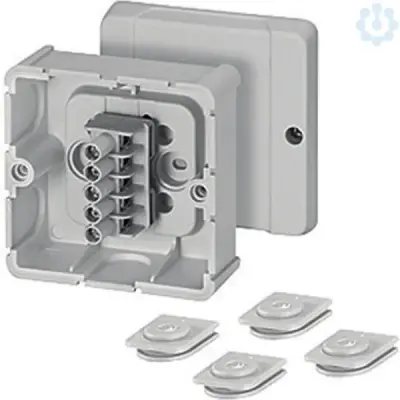 Junction Box Dp 9025 88x88x49mm Ip54 Grey With 5x2.5mm² Terminal - Hensel