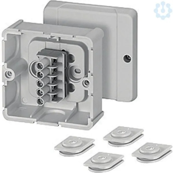 Hensel - Junction box DP 9025 88x88x49mm IP54 grey with 5x2.5mm² terminal - Hensel