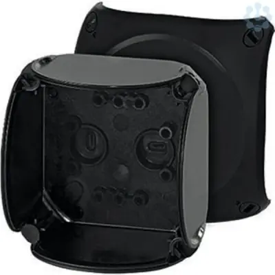 Junction Box Kf 0200 C 93x93x62mm Ip66/67 Black Without Terminals - Hensel