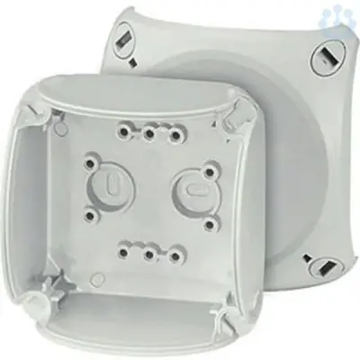 Junction Box Kf 0200 H 93x93x62mm Ip66/67 Grey Without Terminals - Hensel