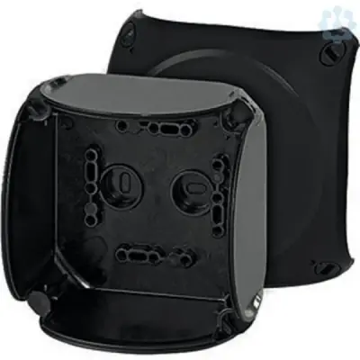 Junction Box Kf 0400 C 104x104x70mm Ip66/67 Black Without Terminals - Hensel