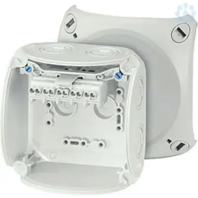 Junction Box Kf 0402 G 104x104x70mm Ip66/67 Grey With 5x2.5mm² Terminal - Hensel