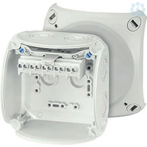 Hensel - Junction box KF 0404 G 104x104x70mm IP66/67 grey with 5x4mm² terminal - Hensel