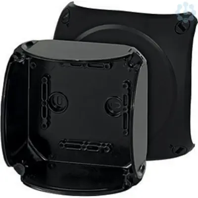 Junction Box Kf 0600 C 130x130x77mm Ip66/67 Black Without Terminals - Hensel