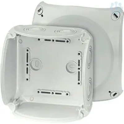 Junction Box Kf 0600 G 130x130x77mm Ip66/67 Grey Without Terminals - Hensel
