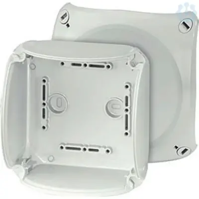 Junction Box Kf 0600 H 130x130x77mm Ip66/67 Grey Without Terminals - Hensel