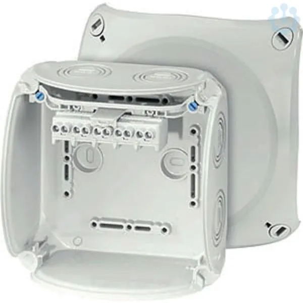 Hensel - Junction box KF 0604 G 130x130x77mm IP66/67 grey with 5x4mm² terminal - Hensel