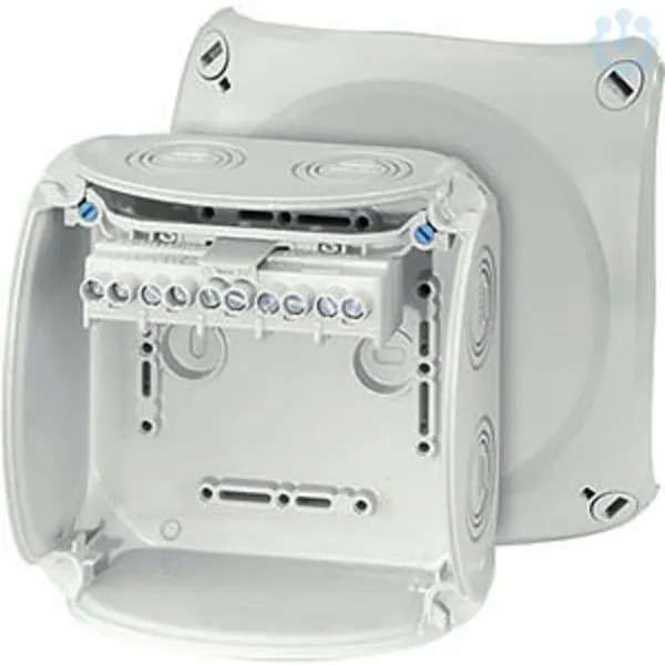 Hensel - Junction box KF 0606 G 130x130x77mm IP66/67 grey with 5x6mm² terminal - Hensel