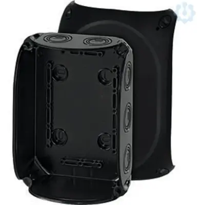 Junction Box Kf 1000 B 180x130x77mm Ip66/67 Black Without Terminals - Hensel
