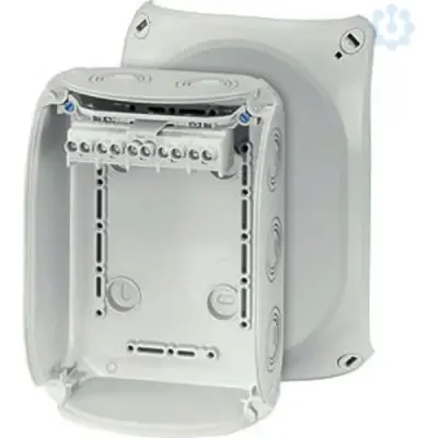 Junction Box Kf 1006 G 180x130x77mm Ip66/67 Grey With 5x6mm² Terminal - Hensel