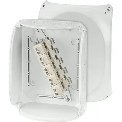 Junction Box Kf 2525 G With 5 Pole Terminals 25 Mm2, Grey Ip 66/67 - Hensel
