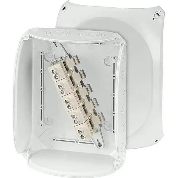 Hensel - Junction box KF 2525 G with 5 pole terminals 25 mm2, grey IP 66/67 - Hensel