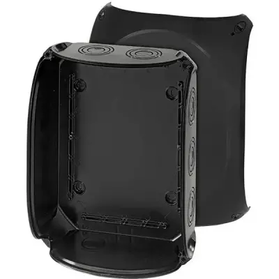Junction Box Kf 3500 B 295x225x122mm Without Terminals, Black Ip66/67 - Hensel
