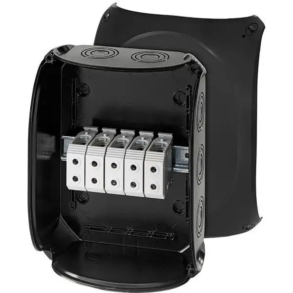 Hensel - Junction box KF 3535 B with 5 pole terminals 35 mm2, black IP66/67 - Hensel