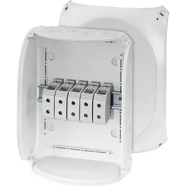 Hensel - Junction box KF 3535 G with 5 pole terminals 35 mm2, grey IP 66/67 - Hensel