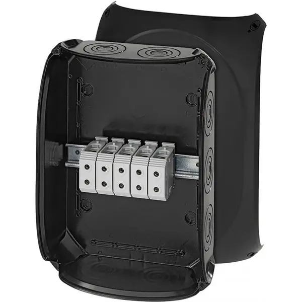 Hensel - Junction box KF 5050 B with 5 pole terminals 50 mm2, black IP 66/67 - Hensel