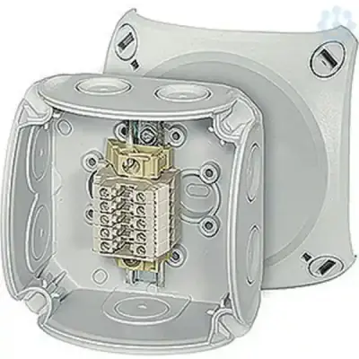 Junction Box Rk 0205 T Ip66 Grey, With 5 Terminal Blocks, Wkm 2,5/15, 1,5-2,5mm2 - Hensel