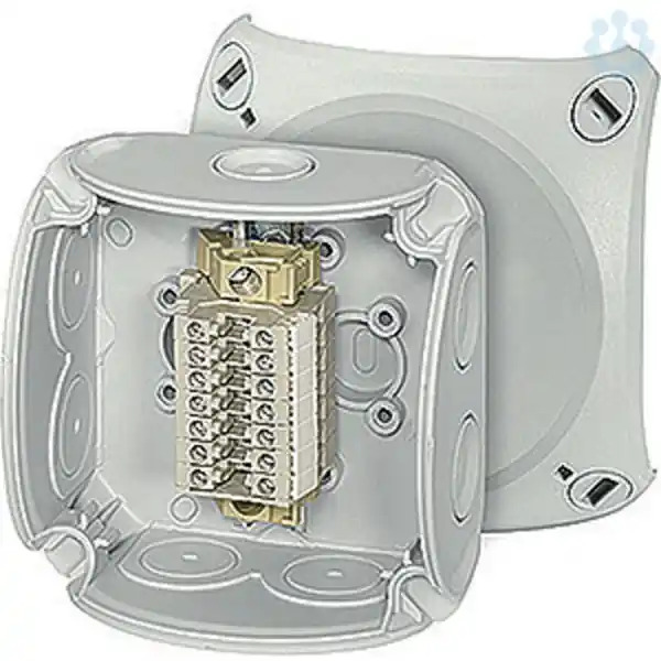 Hensel - Junction box RK 0207 T IP66 grey, with 7 terminal blocks, WKM 2,5/15, 1,5-2,5mm2 - Hensel