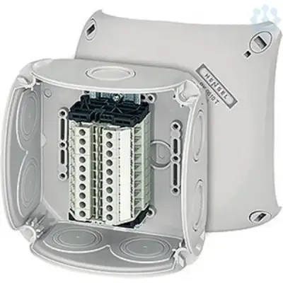 Junction Box Rk 0610 T Ip66 Grey, With 10 Terminal Blocks, Wkm 4/u, 1,5-4 Mm2 - Hensel