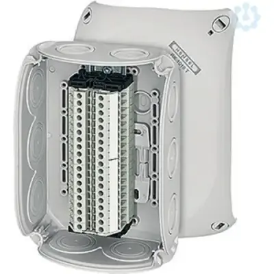 Junction Box Rk 1019 T Ip66 Grey, With 19 Terminal Blocks, Wkm 4/u, 1,5-4 Mm2 - Hensel