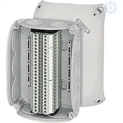 Junction Box Rk 1024 T Ip66 Grey, With 24 Terminal Blocks, Wkm 4/u, 1,5-4 Mm2 - Hensel