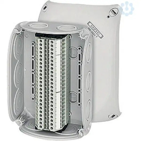 Hensel - Junction box RK 1024 T IP66 grey, with 24 terminal blocks, WKM 4/U, 1,5-4 mm2 - Hensel