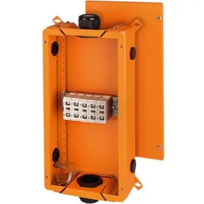 Junction Box Tested For Intrinsic Fire Resistance, 16-50 Qmm, 5-pole, Sheet Steel - Hensel