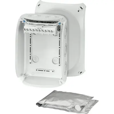 Waterproof Junction Box Wp 1006 G With 5 Pole Terminals 6 Mm2, Grey Ip68 - Hensel
