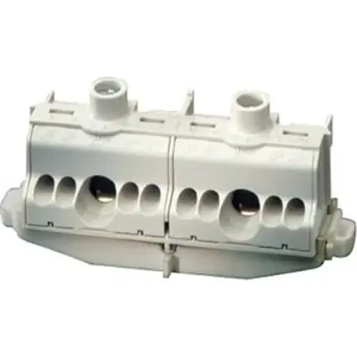 Hensel - FIXCONNECT terminal 2 x 25 mm², 8 x 4 mm², Cu for mounting on DIN rail. - 1