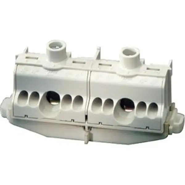 Hensel - FIXCONNECT terminal 2 x 25 mm², 8 x 4 mm², Cu for mounting on DIN rail. - 1