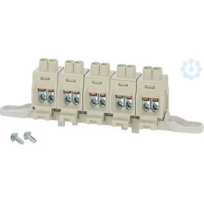 Hensel - Terminals DK KS 10 for junction boxes DK 10.., KF 10.. and EB 10.., 5-pole, 2.5-16 mm2, Cu, for assembly with bracket - 1