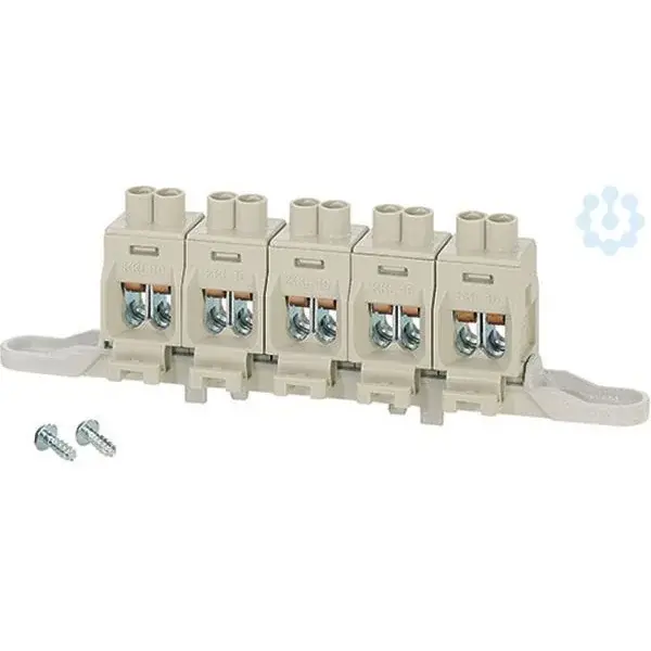 Hensel - Terminals DK KS 10 for junction boxes DK 10.., KF 10.. and EB 10.., 5-pole, 2.5-16 mm2, Cu, for assembly with bracket - 1