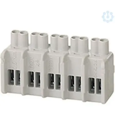 Hensel - Terminals for junction boxes DK KL 02, 5-pole, 1,5-4 mm2, Cu, for assembly with bracket - 1